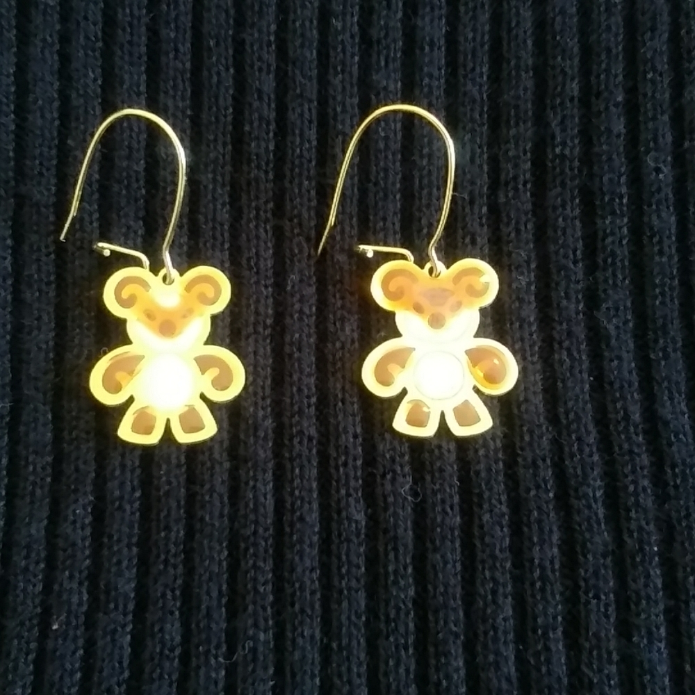 Koala Teddy Bear Earrings - Vintage